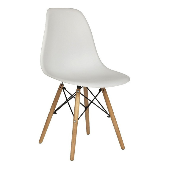 Silla Holly Estilo Eames Para Comedor Estructura De La Silla Blanco