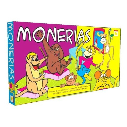 Juego De Mesa Infantil Monerías Tablero Recorrido Monos