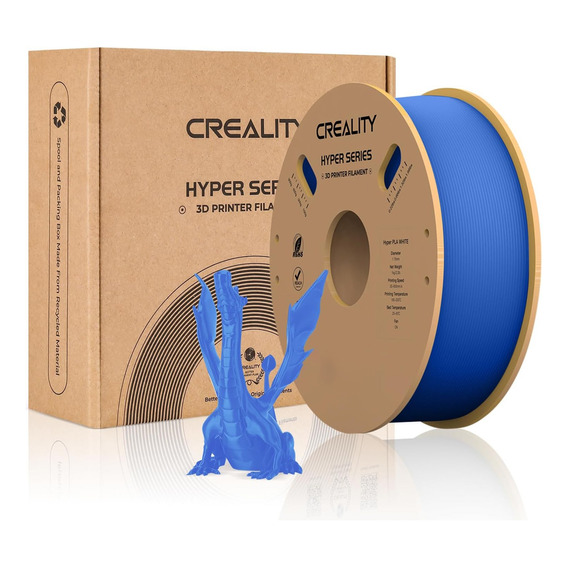 Creality 3d Filamento Impresión Hyper Pla 1.75mm 1kg, Azul