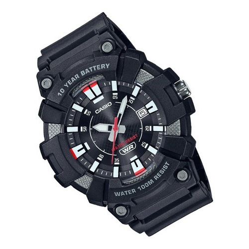 Reloj Casio Estándar Mw-610h-1av Hombre Ts Color de la correa Negro Color del bisel Negro Color del fondo Negro/Rojo