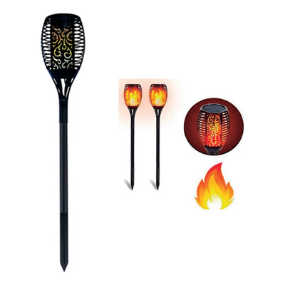 Estaca Led Solar Jardin Tipo Antorcha Llama Deco Tbcin