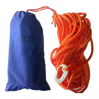 Soga Para Juego De Arrastre Inflable 19m Gancho Y Funda