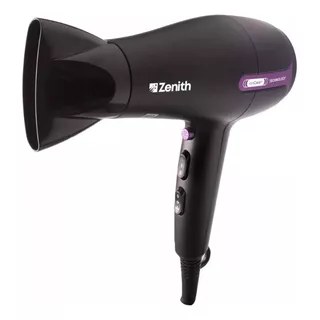 Secador De Pelo Cabello Zenith Juliette 2200w 2 Vel 3 Temp Color Negro