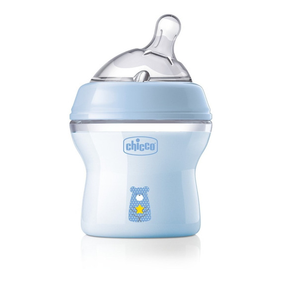 Mamadera Natural Feeling Chicco 150ml 0m+ Color Celeste