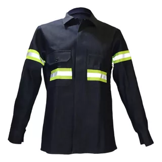 Camisola Industrial Mezclilla Soldador 14oz Con Reflejante