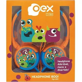 Fone De Ouvido Infantil Giratorios Oex Kids Boo Hp301 - 85db