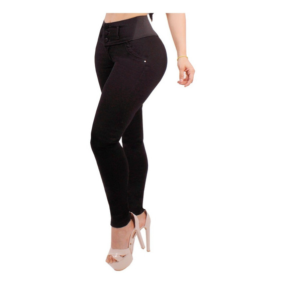 H2o Colombianos Jeans Mujer Pantalones Levanta Pompa Negro