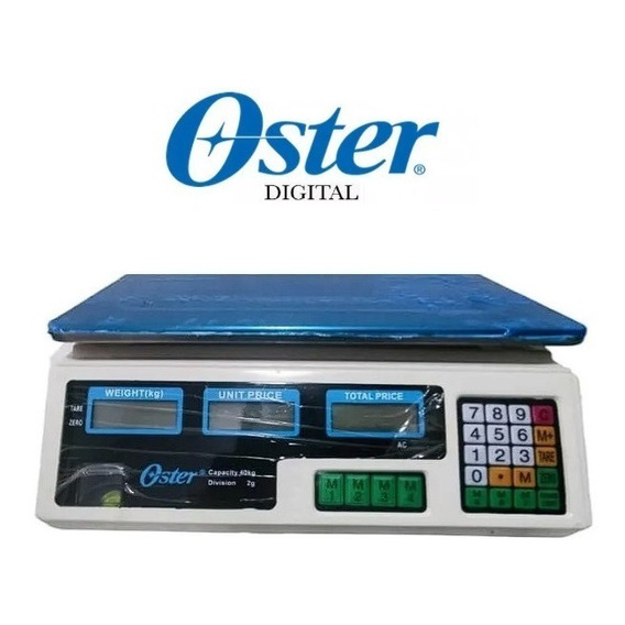 Peso Digital Oster 40kg Balanza Led Bateria Recargable