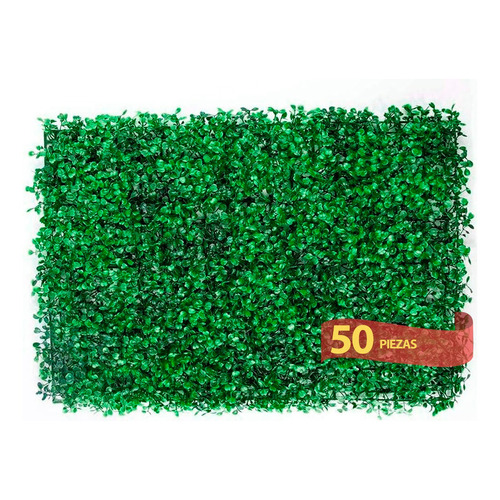 Vertical de pared ShopMall Pasto-pared-50 de 60cm de largo x 40cm de ancho con plantas color verde