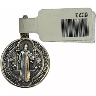 Medalla San Benito En Plata 925. Diámetro 1,7 Cm. Tuset