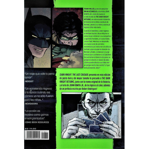 The Dark Knight Saga: Returns: Last Crusade, De Frank Miller. Serie The Dark Knight Saga, Vol. 1. Editorial Dc, Tapa Dura En Español, 2016