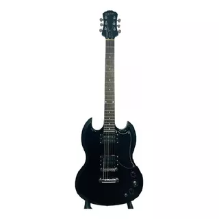 Guitarra Eléctrica Deviser Sg10 Bk + Estuche Semi Duro 