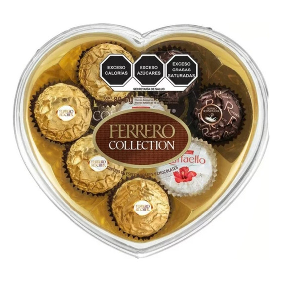 Chocolate Ferrero Collection Caja Corazon Regalo 89.6grs