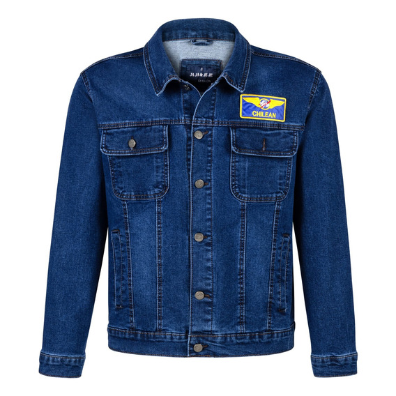 Hermosa Chaqueta Jean Vaquero Denim Tejido Stretch Comodo