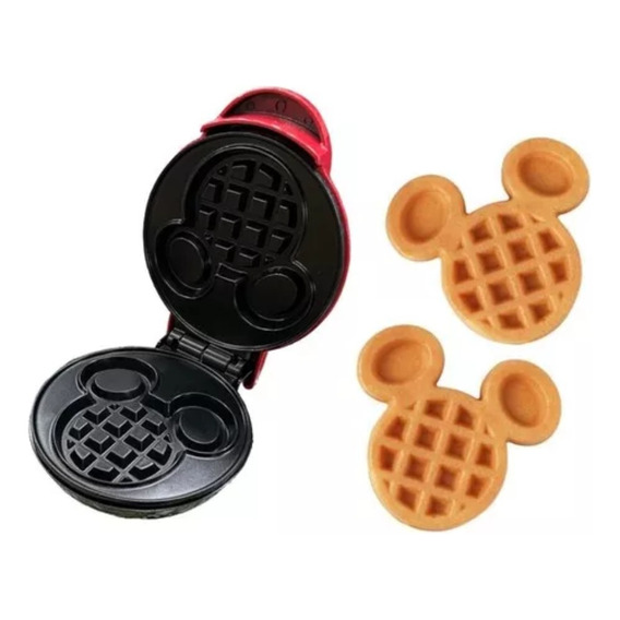 Waflera Mini Mickey Mause Wafles Infantiles Color Nego Y Rojo 110v