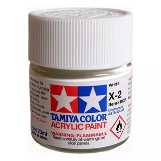 Pintura Acrílica De 23 Ml  X2 Gloss White  By Tamiya # X2