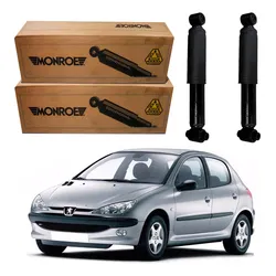  Par Amortecedor Traseiro Peugeot 206 1.0 2001 A 2005