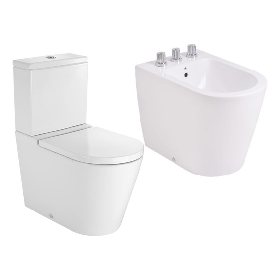 Combo Sanitarios Roca Inspira Rimless Inod+moch+bidet 3a 