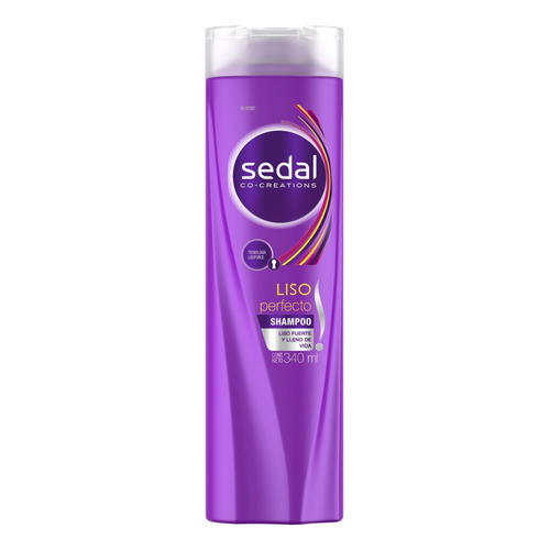 Shampoo Sedal Co-Creations Liso Perfecto en botella de 340mL por 1 unidad