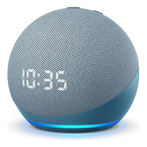 Amazon Echo Dot Echo Dot 4th Gen with clock con asistente virtual Alexa, pantalla integrada color twilight blue 110V/240V