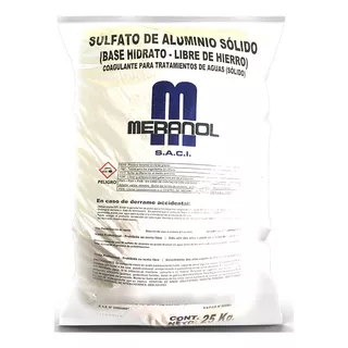 Sulfato De Aluminio 25kgs Clarificador Decantador Pileta