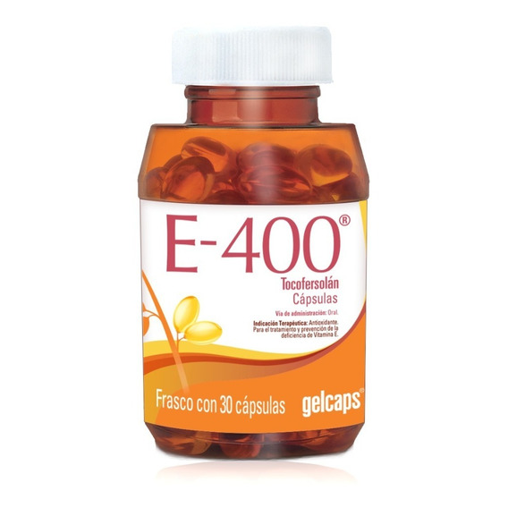 Vitamina E 400mg Con 30 Cápsulas Antioxidante Gelcaps 