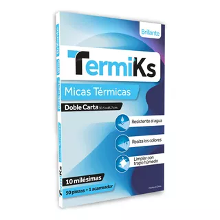 Mica Termica Doble Carta 30.5x45.7cm 10 Ml (50 Pzas) Termiks