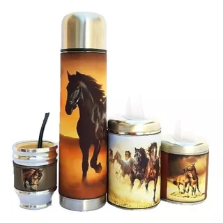 Set Matero Equipo Kit De Mate, Caballos  S/b Marbry Shop