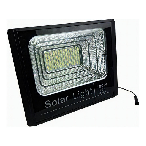 Reflector LED Genérica Solar 100W con luz blanco frío y carcasa negro 110V/220V