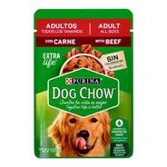 Purina Dog Chow Carne Alimento Húmedo Adultos Todos Los Tamaños 105g