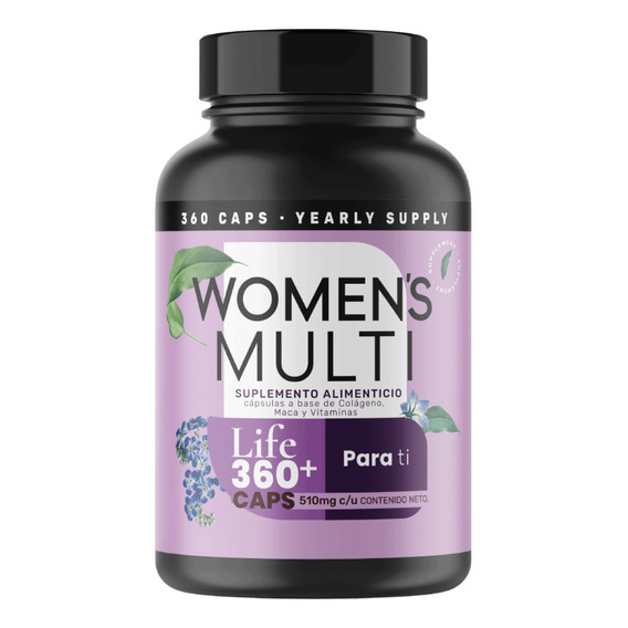 Multivitaminico Mujer 360 Capsulas Vitaminas Para Mujer Life