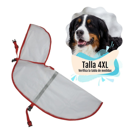 Capa Perro Lluvia 100% Impermeable Talla 4xl Cómoda