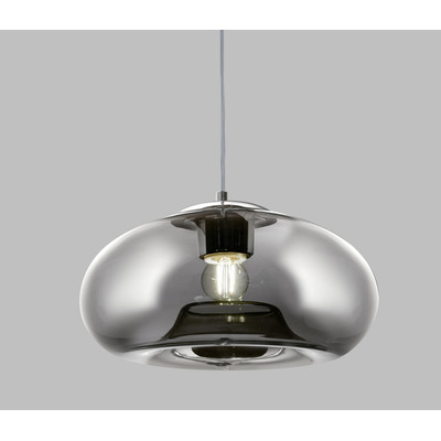Lampara Colgante Ovni Fume Diseño Apto Led E27