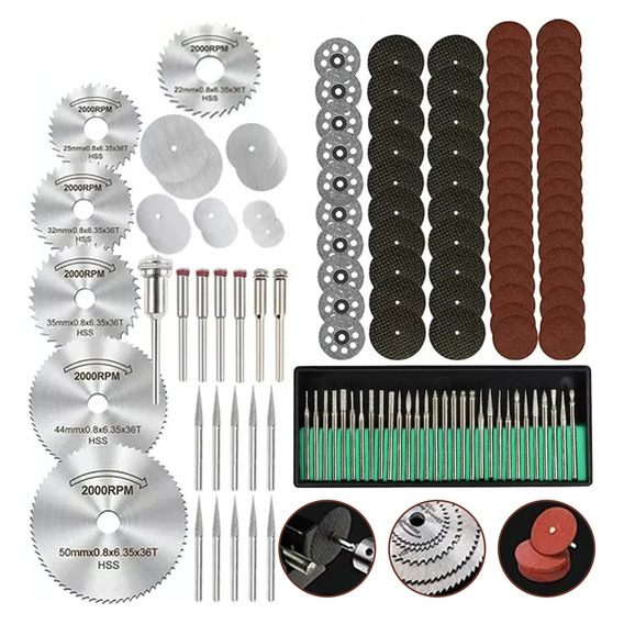 129 Kit Discos Corte Sierra Hss Para Dremel Mototool Taladro