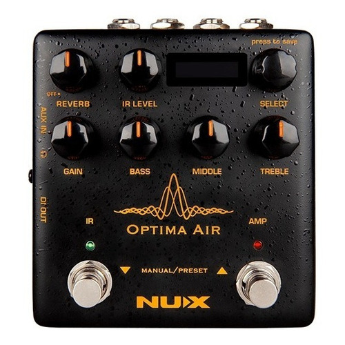 Pedal Nux Nai-5 Optima Air Simulador De Guitarra Acústica Color Negro