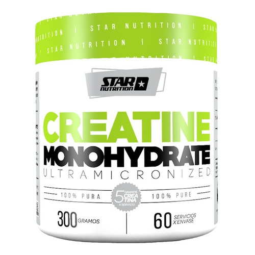 Creatina Monohidrato 300g Suplemento Star Nutrition Sabor Sin Sabor