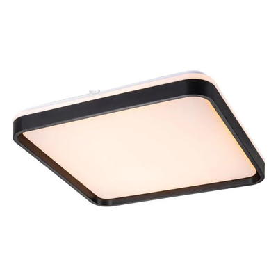Plafon Led Niza Negro Cuadrado 50cm Diseño Moderno Cie