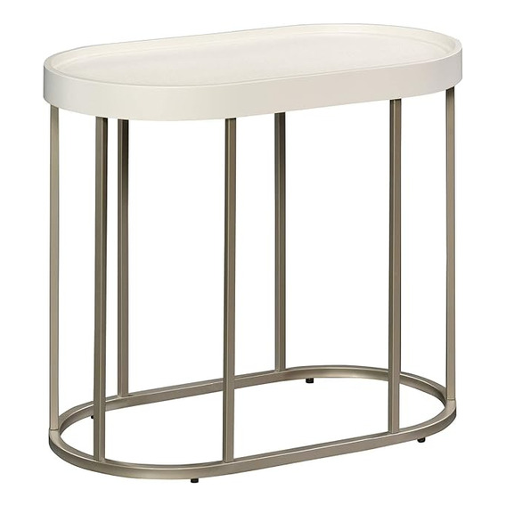 Mesa Auxiliar Sauder Acabado En Marfil Color Blanco 422388