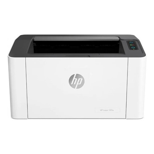 Impresora Laserjet HP M107w WiFi 110v, color blanco y negro, monocromo