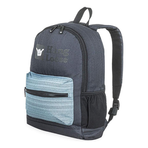 Mochila Hang Loose Jog Negro/celeste Mch3143a1 Talle Un