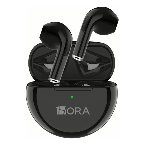 Audífonos In-ear Inalámbricos 1hora Aut119 Negro Color Blue Luz Verde Lima