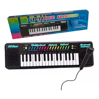 Piano Teclado Musical Infantil Microfone Educativo Karaoke