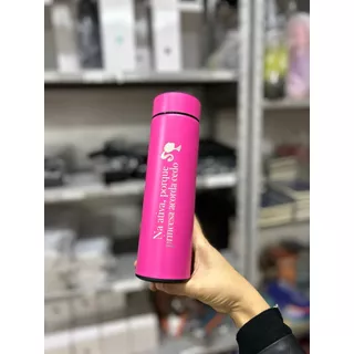 Garrafa Térmica Aço Inox Personalizada Led Digital 500ml Cor Rosa Pink