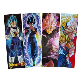 Dragon Ball Set C De 4 Posters Largos Plastificado Goku 82cm