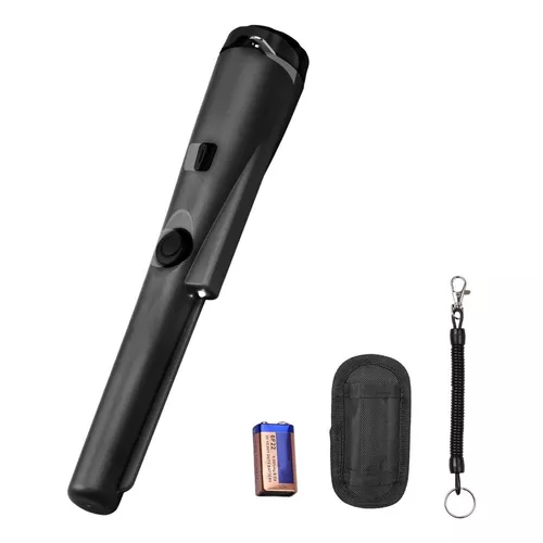  PinPointer - Detector de metales con funda impermeable,  cinturón de batería y funda, indicador LED de vibración de zumbador, ajuste  automático, escaneo lateral de 360° y detección de punta de punta, 