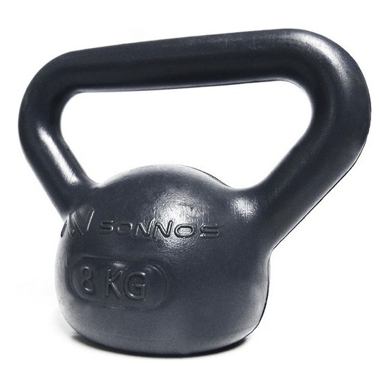 Pesa Rusa Kettlebell Pvc 8 Kg. Para Cross. Fabricantes Color Negro