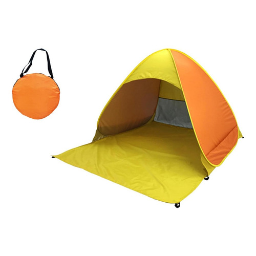 Carpa Igloo 2 A 3 Personas De Playa Proteccion Uv Con Bolso Color Amarillo