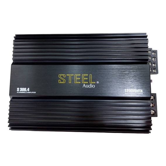 Amplificador 4 Canales Steel Audio 1200 W Max Power S300.4