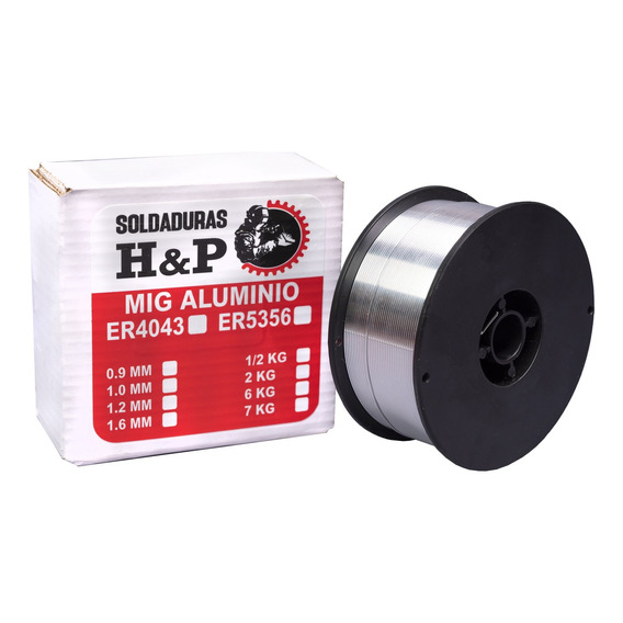 Alambre Mig Para Aluminio 4043 H & P 1.0mm Medio Kilo