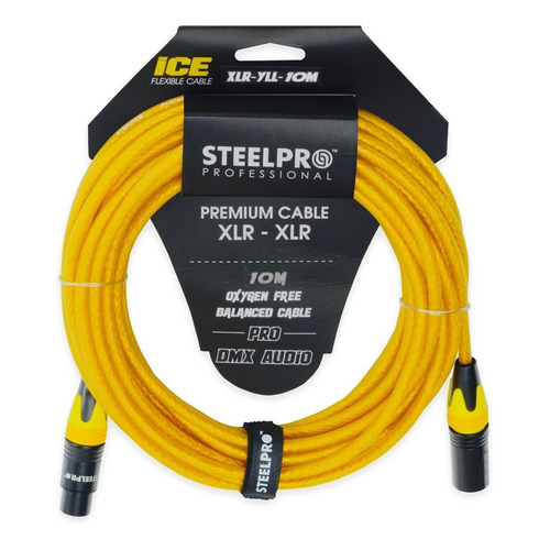 Cable Xlr 10m Balanceado Steelpro Xlr-yll-10m Jack-plug Prof